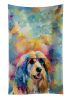 Afghan Hound Hippie Dawg Kitchen Towel Dish Cloths Guest Hand Towel Decorative Bathroom Towel for Face,Tea, Dishcloth, Kitchen and Bath