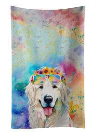 Great Pyrenees Hippie Dawg Kitchen Towel Dish Cloths Guest Hand Towel Decorative Bathroom Towel for Face,Tea, Dishcloth, Kitchen and Bath