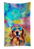 Golden Retriever Hippie Dawg Kitchen Towel Dish Cloths Guest Hand Towel Decorative Bathroom Towel for Face,Tea, Dishcloth, Kitchen and Bath