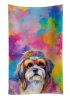 Shih Tzu Hippie Dawg Kitchen Towel Dish Cloths Guest Hand Towel Decorative Bathroom Towel for Face,Tea, Dishcloth, Kitchen and Bath