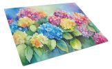 NEW Hydrangeas in Watercolor Glass Cutting Board Decorative Tempered Glass Kitchen Cutting and Serving Board Large Size Chopping Board