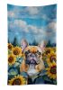French Bulldog in Sunflowers Kitchen Towel Dish Cloths Guest Hand Towel Decorative Bathroom Towel for Face,Tea, Dishcloth, Kitchen and Bath