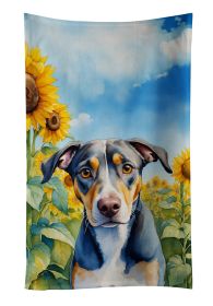 Catahoula in Sunflowers Kitchen Towel Dish Cloths Guest Hand Towel Decorative Bathroom Towel for Face,Tea, Dishcloth, Kitchen and Bath