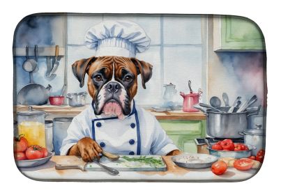 Boxer The Chef Dish Drying Mat Absorbent Dish Drying Mat Pad for Kitchen Counter Dish Drainer Mat for Countertop, 14 x 21", Multicolor