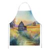 Montana Bitterroot in Watercolor Apron Cooking Kitchen Server Baking Crafts Gardening for Adult Women Men, Unisex, Large, Multicolor