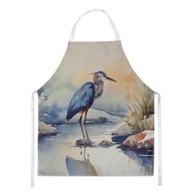 Blue Heron Apron Cooking Kitchen Server Baking Crafts Gardening for Adult Women Men, Unisex, Large, Multicolor