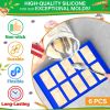6 Pcs Chocolate Molds Silicone Fun Robot Brick Non Stick Shapes Heat Resistant Easy to Use and Clean Gummy Molds Silicone Design for Candy Chocolate I