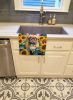 French Bulldog in Sunflowers Kitchen Towel Dish Cloths Guest Hand Towel Decorative Bathroom Towel for Face,Tea, Dishcloth, Kitchen and Bath