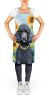 Black Poodle in Sunflowers Apron Cooking Kitchen Server Baking Crafts Gardening for Adult Women Men, Unisex, Large, Multicolor