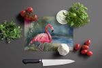 NEW Flamingo Glass Cutting Board Decorative Tempered Glass Kitchen Cutting and Serving Board Large Size Chopping Board