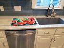 Colorful Watermelons Dish Drying Mat Absorbent Dish Drying Mat Pad for Kitchen Counter Dish Drainer Mat for Countertop, 14 x 21", Multicolor