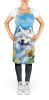 Samoyed in Sunflowers Apron Cooking Kitchen Server Baking Crafts Gardening for Adult Women Men, Unisex, Large, Multicolor