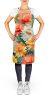 Chrysanthemums in Watercolor Apron Cooking Kitchen Server Baking Crafts Gardening for Adult Women Men, Unisex, Large, Multicolor