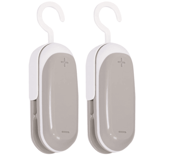 2PACK Mini Bag Sealer, Portable Heat Vacuum Sealers Plastic Sealer, 2 In 1 Heat Seal And Cutter Mini Food Sealer For Plastic Bags Food Storag