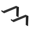 2Pack Wall Mounted Shelf Bracket Heavy Duty L-Shaped Metal Shelf Bracket Rack Support with Screws Set